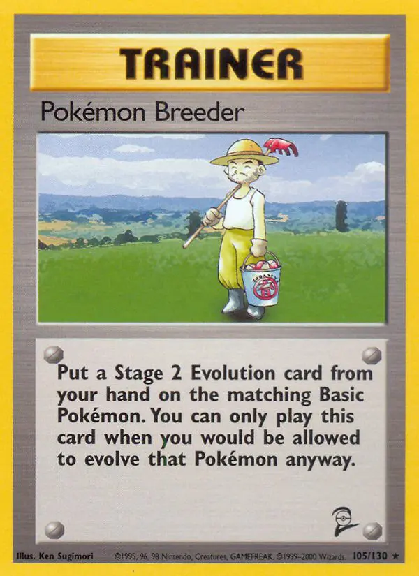 Pokemon Breeder - Base Set 2 - 105 - Rare