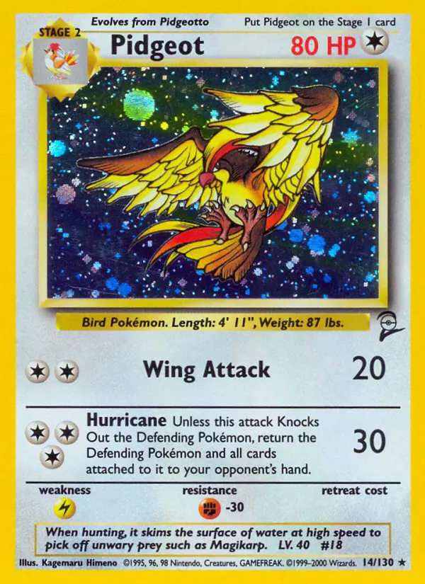 Pidgeot - Base Set 2 - 14 - Holographique rare