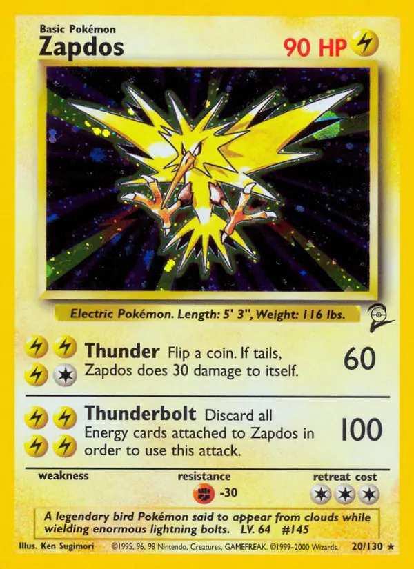 Zapdos - Base Set 2 - 20 - Holographique rare