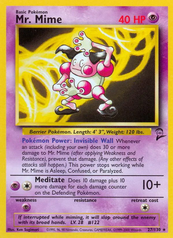 Mr. Mime - Base Set 2 - 27 - Rare