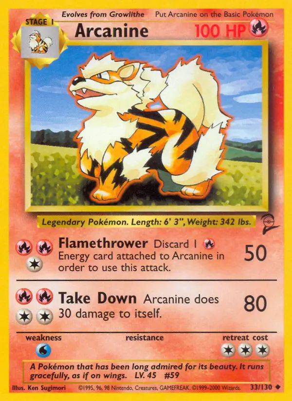 Arcanine - Base Set 2 - 33 - Peu commune