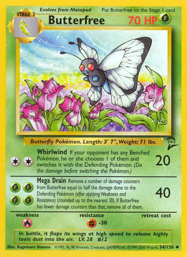 Butterfree - Base Set 2 - 34 - Peu commune
