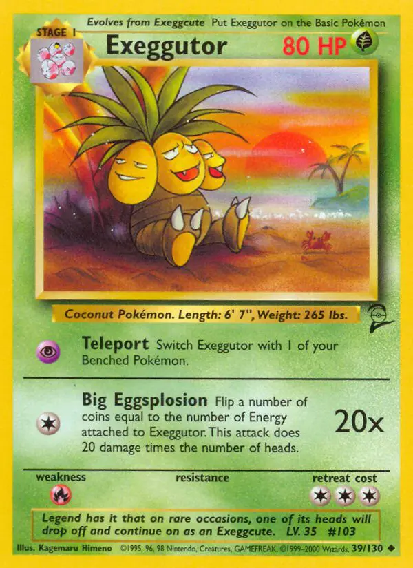 Exeggutor - Base Set 2 - 39 - Peu commune