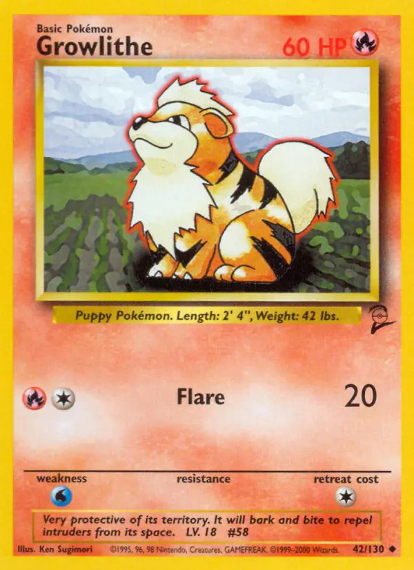 Growlithe - Base Set 2 - 42 - Peu commune