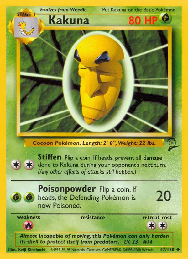 Kakuna - Base Set 2 - 47 - Peu commune