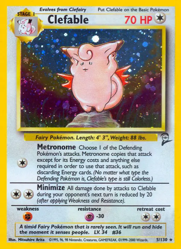 Clefable - Base Set 2 - 5 - Holographique rare