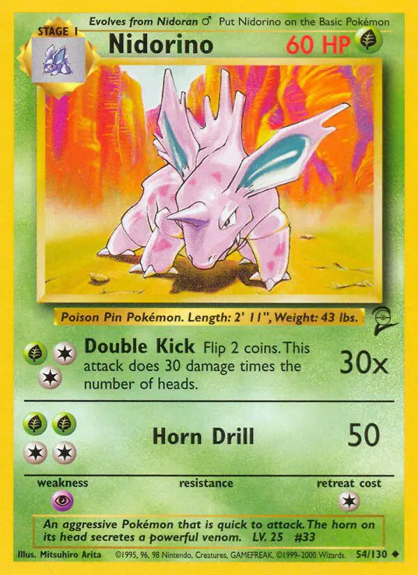 Nidorino - Base Set 2 - 54 - Peu commune