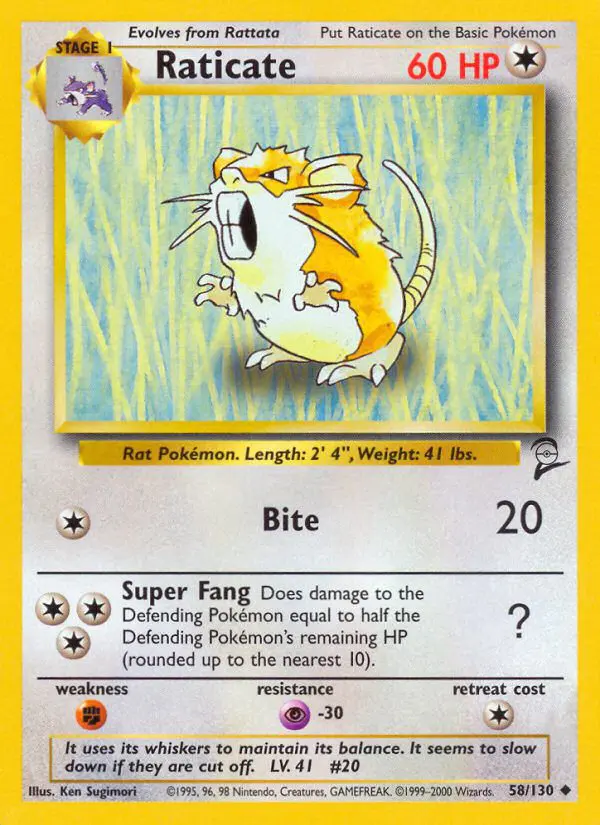 Raticate - Base Set 2 - 58 - Peu commune