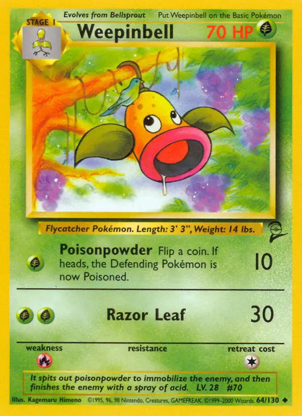 Weepinbell - Base Set 2 - 64 - Peu commune