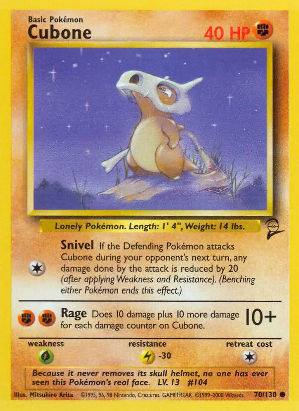 Cubone - Base Set 2 - 70 - Commune