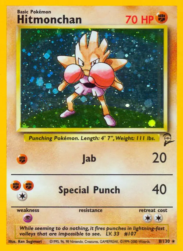 Hitmonchan - Base Set 2 - 8 - Holographique rare