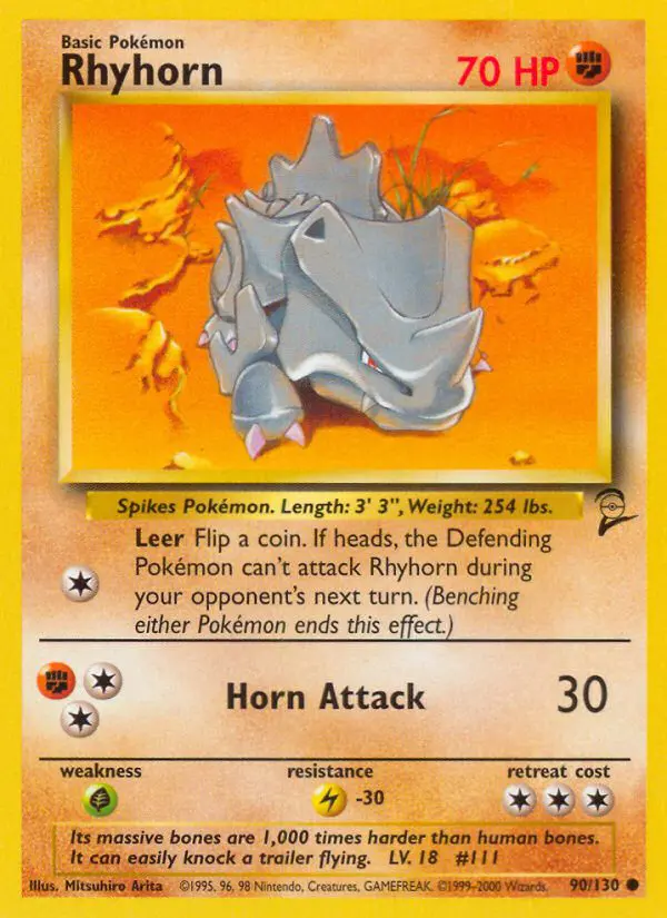 Rhyhorn - Base Set 2 - 90 - Commune