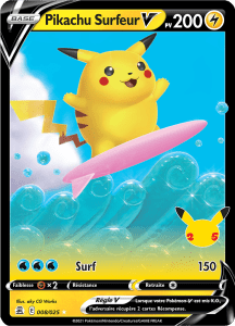 Pikachu Surfeur V - Célébrations - 008 - Holographique rare V