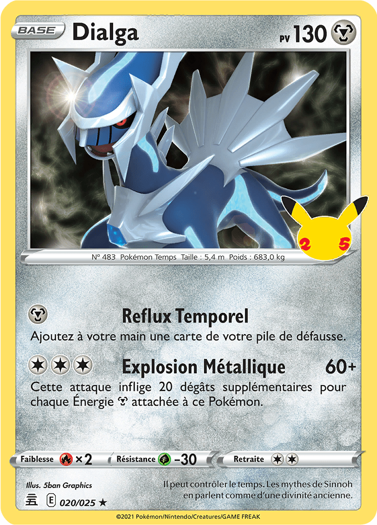 Dialga - Célébrations - 020 - Holographique rare