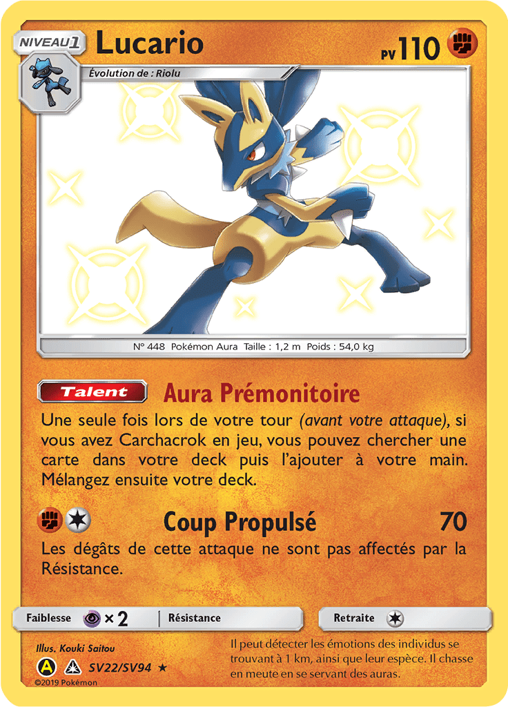 Lucario - Destinées Occultes - SV22 - Chromatique rare
