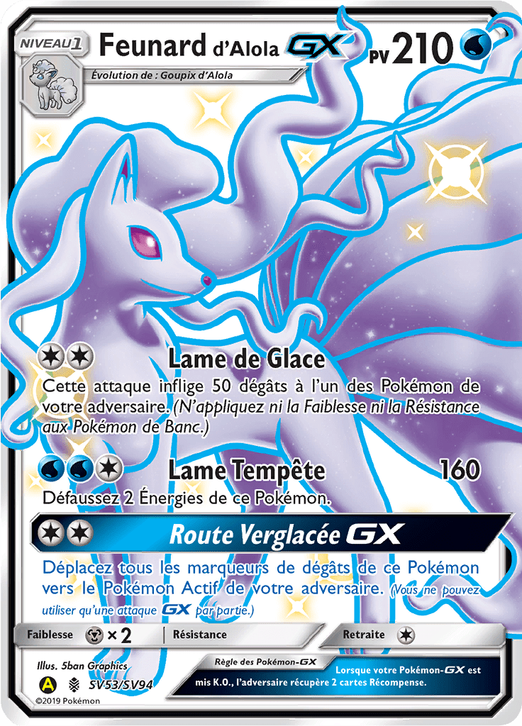 Feunard d'Alola - Destinées Occultes - SV53 - Chromatique rare GX