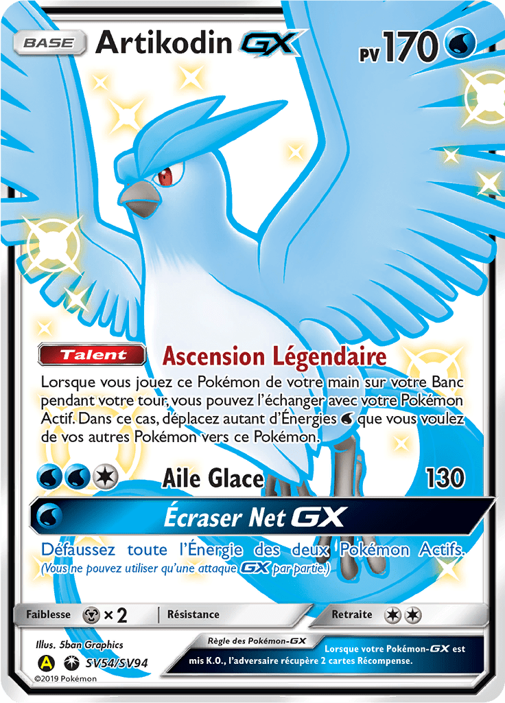Artikodin - Destinées Occultes - SV54 - Chromatique rare GX