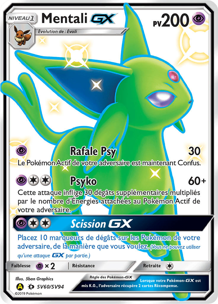 Mentali - Destinées Occultes - SV60 - Chromatique rare GX