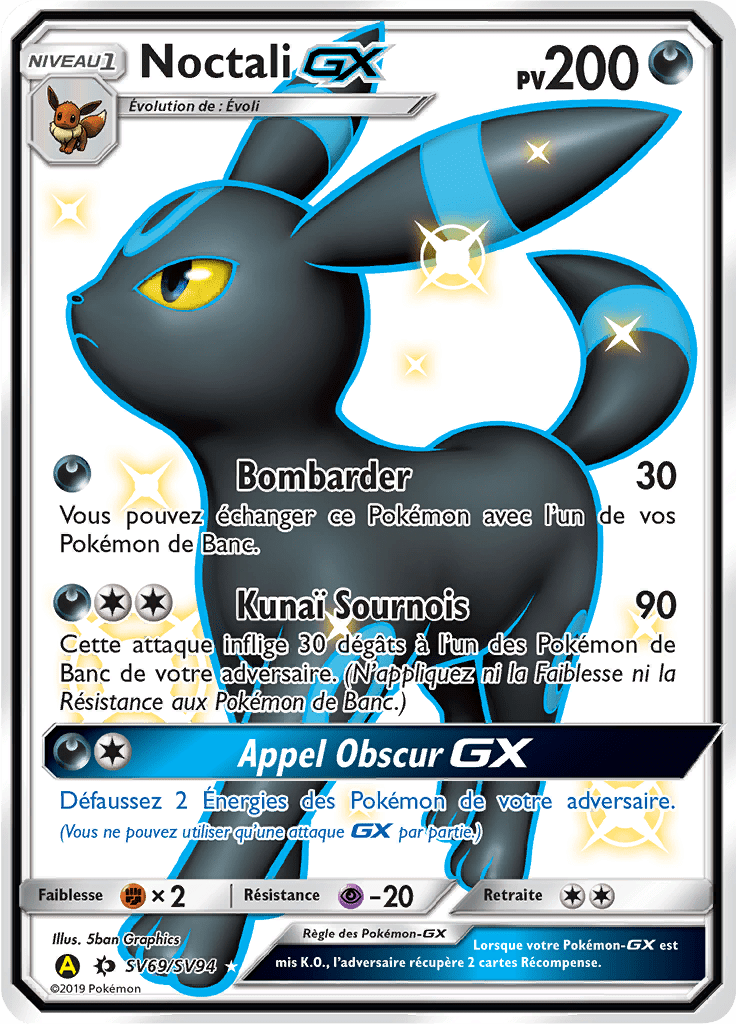 Noctali - Destinées Occultes - SV69 - Chromatique rare GX