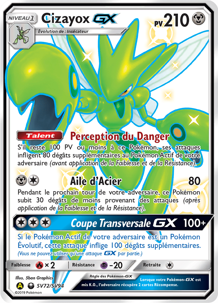 Cizayox - Destinées Occultes - SV72 - Chromatique rare GX