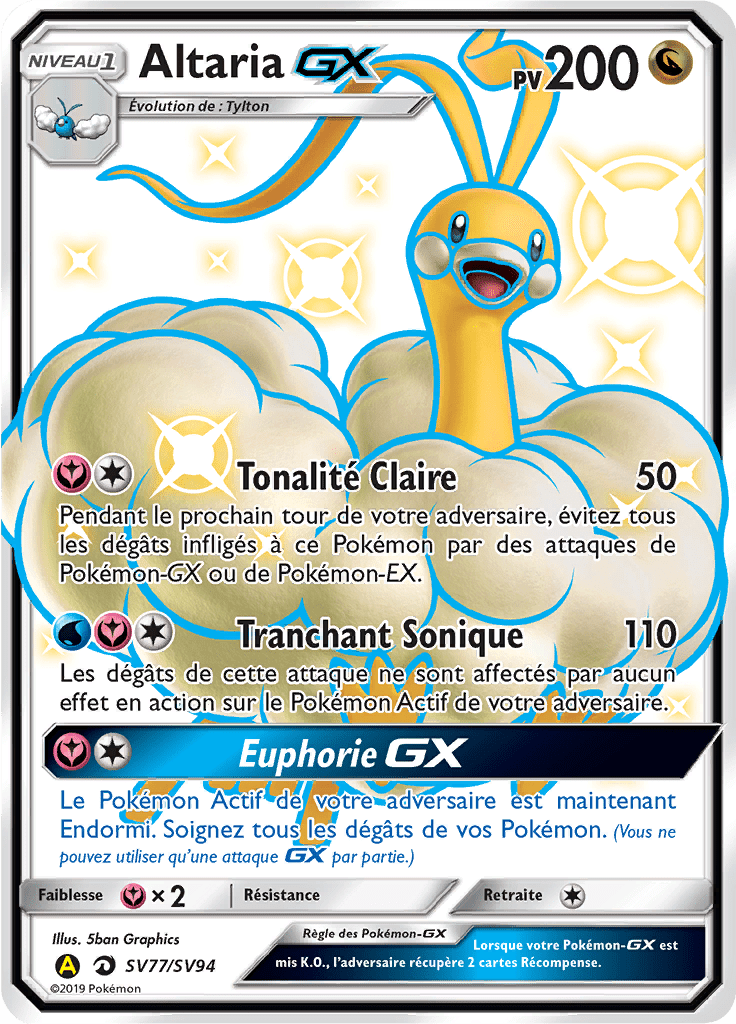 Altaria - Destinées Occultes - SV77 - Chromatique rare GX