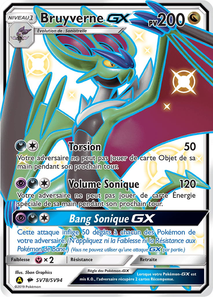 Bruyverne - Destinées Occultes - SV78 - Chromatique rare GX