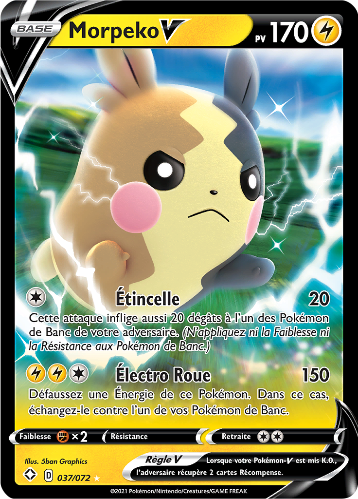 Morpeko V - Destinées Radieuses - 037 - Holographique rare V