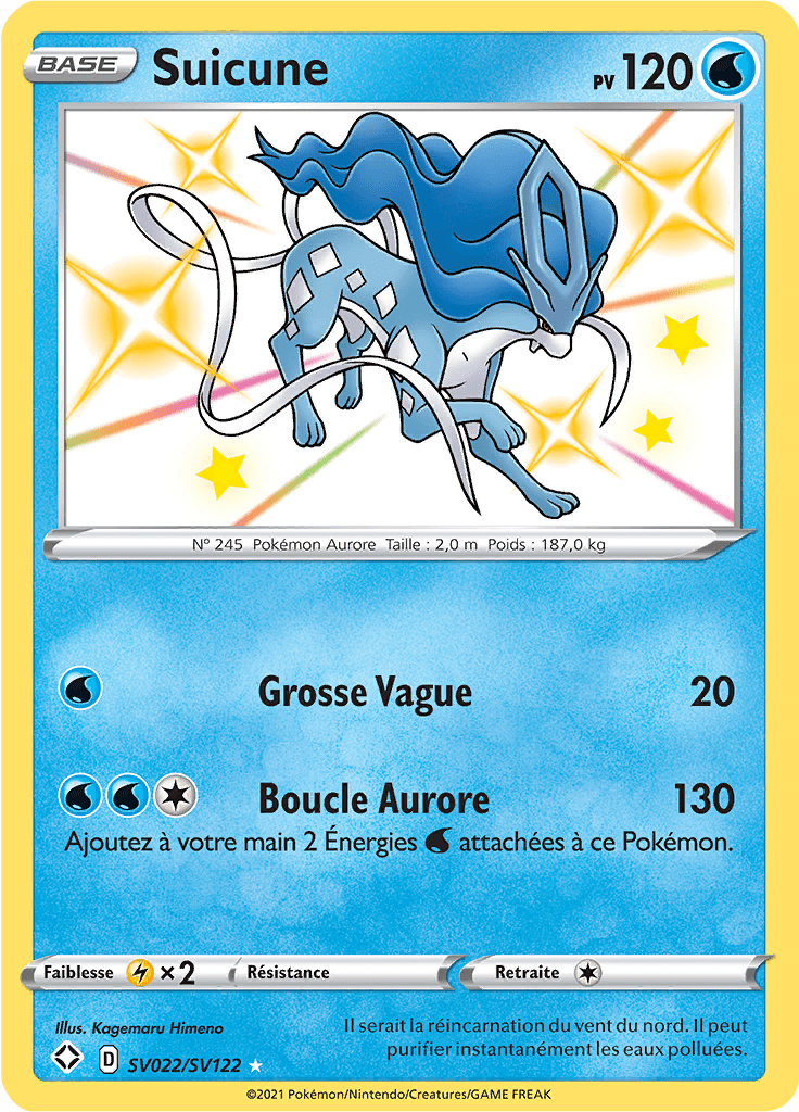 Suicune - Destinées Radieuses - SV022 - Chromatique rare
