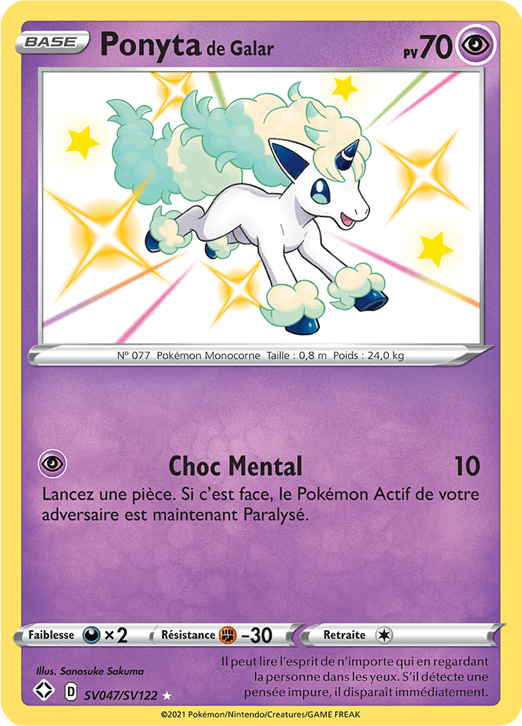 Ponyta de Galar - Destinées Radieuses - SV047 - Chromatique rare