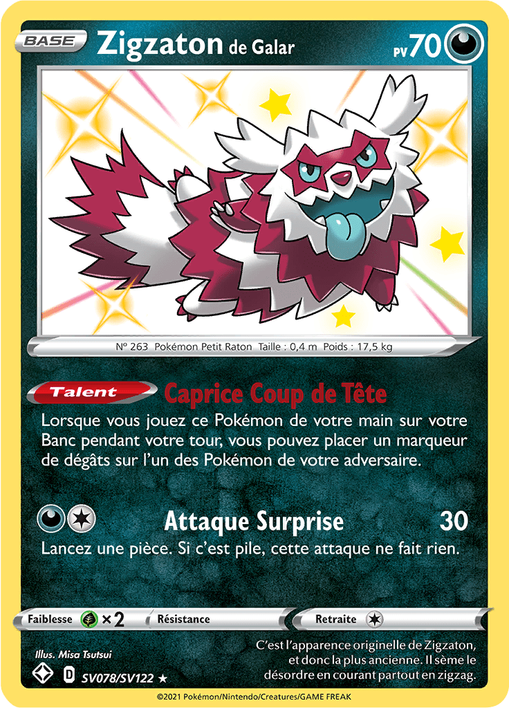 Zigzaton de Galar - Destinées Radieuses - SV078 - Chromatique rare