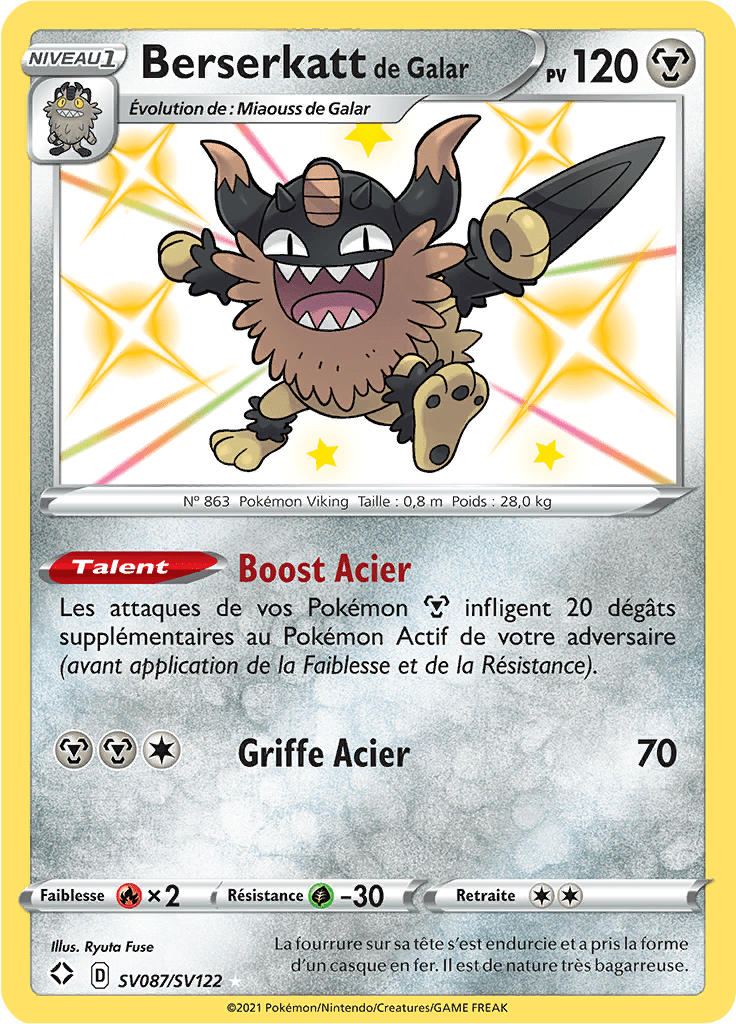 Berserkatt de Galar - Destinées Radieuses - SV087 - Chromatique rare