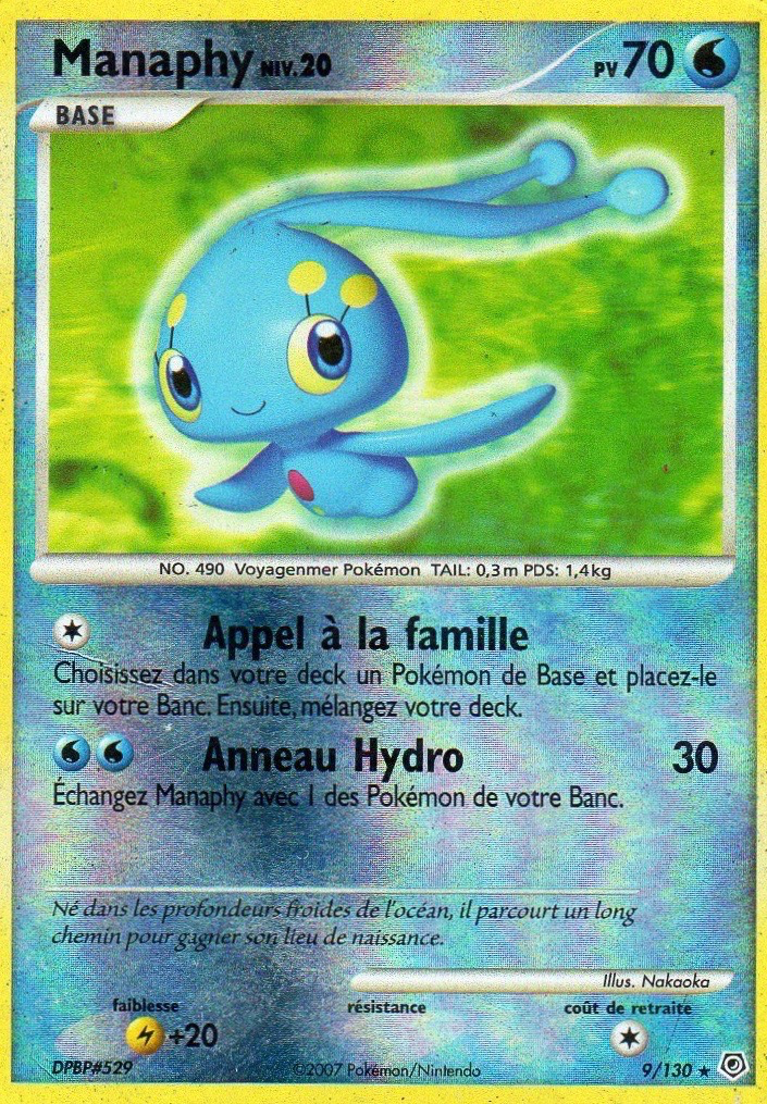 Manaphy - Diamant & Perle - 009 - Holographique rare