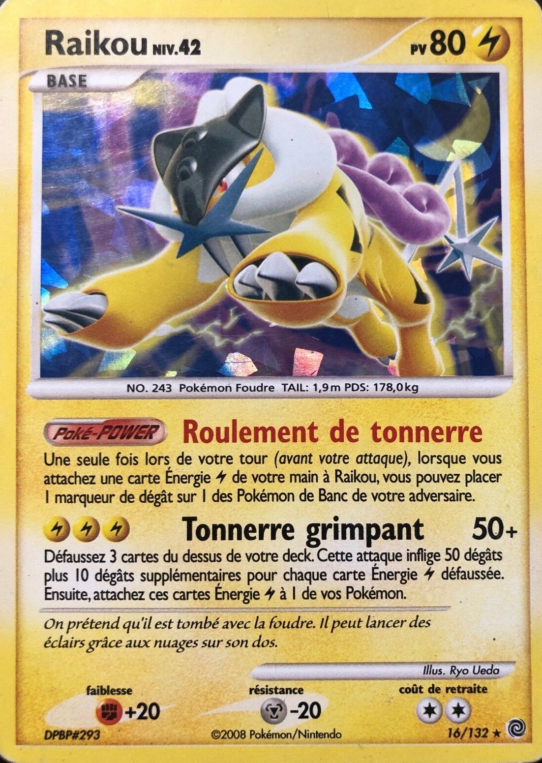 Raikou - DP Merveilles Secrètes - 016 - Holographique rare