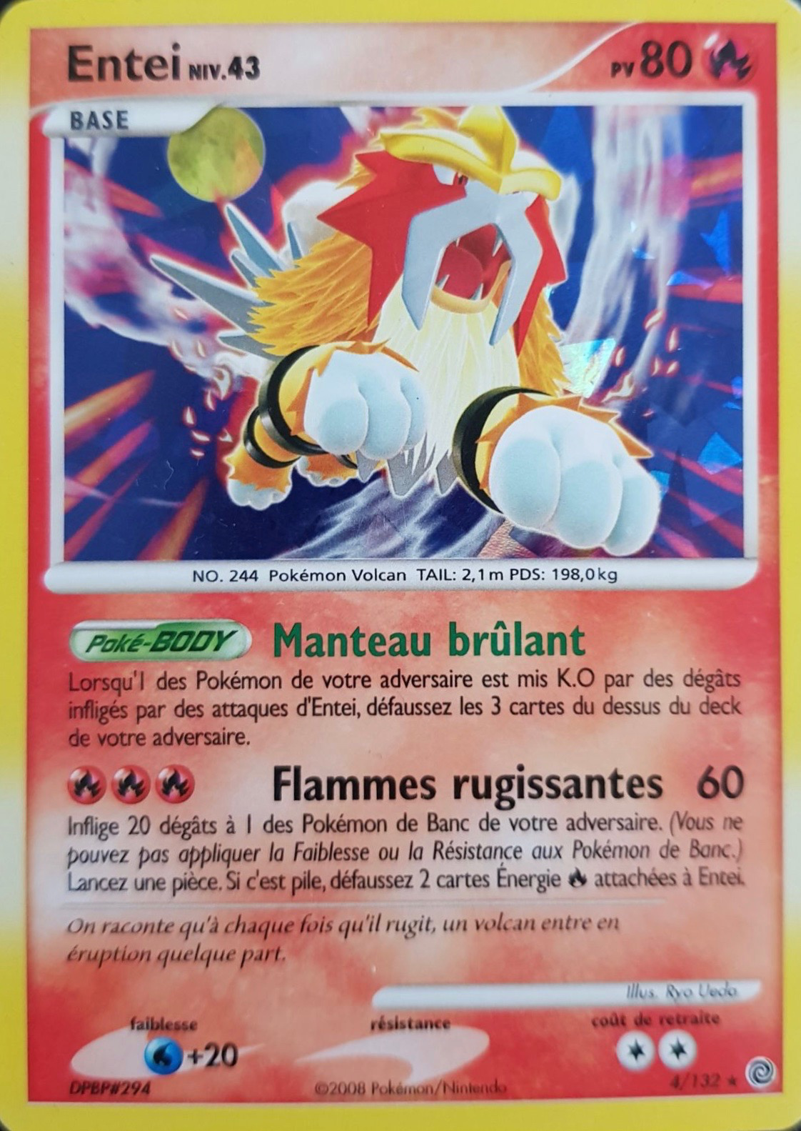 Entei - DP Merveilles Secrètes - 004 - Holographique rare