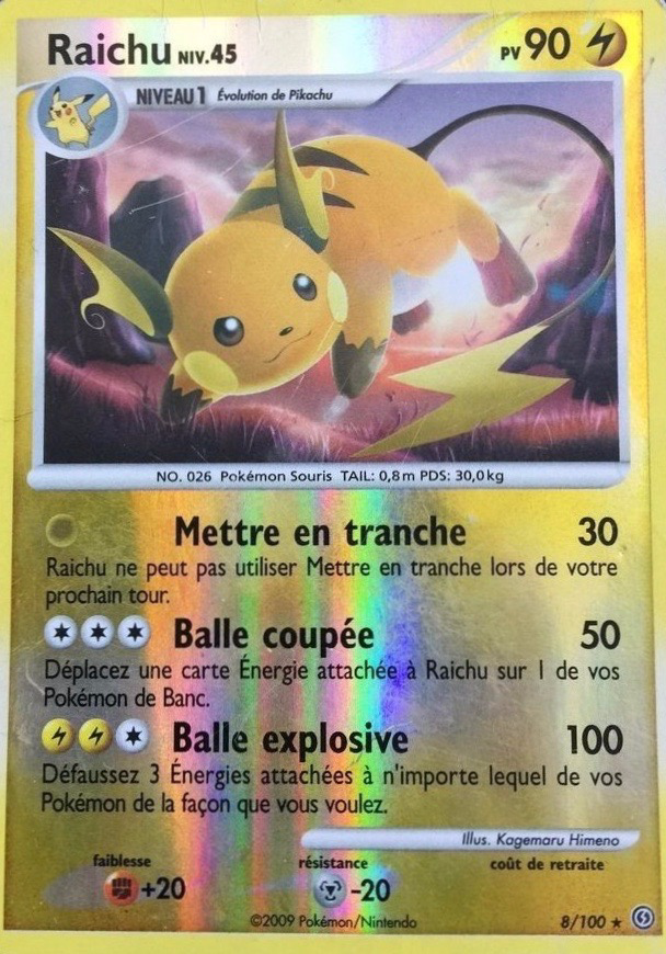 Raichu - DP Tempête - 008 - Holographique rare