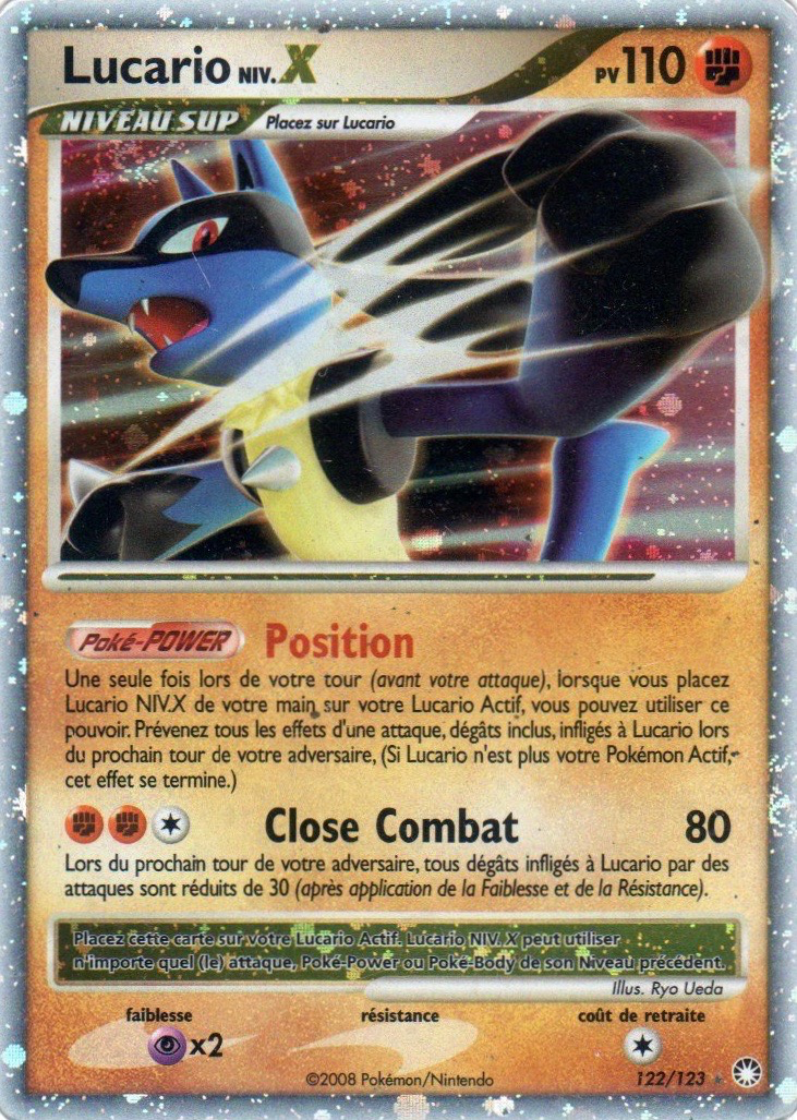 Lucario NIV.X - DP Trésors Mystérieux - 122 - Holographique rare NIV.X