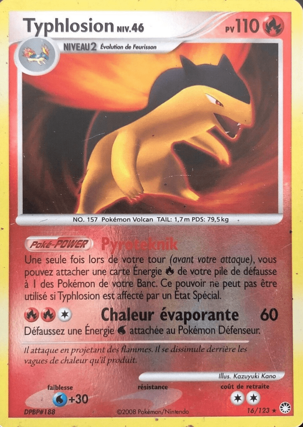 Typhlosion - DP Trésors Mystérieux - 016 - Holographique rare