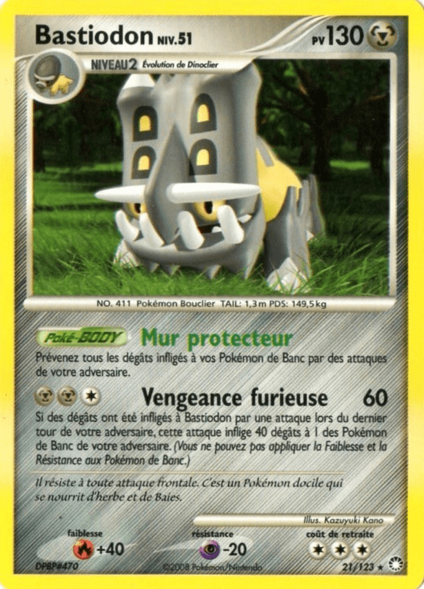 Bastiodon - DP Trésors Mystérieux - 021 - Rare