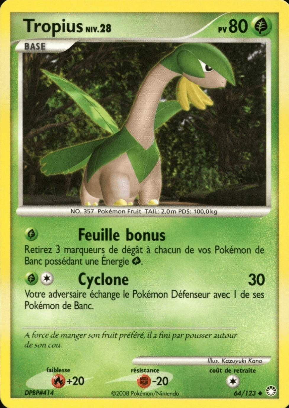 Tropius - DP Trésors Mystérieux - 064 - Peu commune