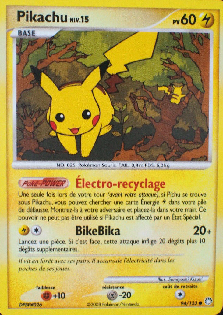 Pikachu - DP Trésors Mystérieux - 094 - Commune
