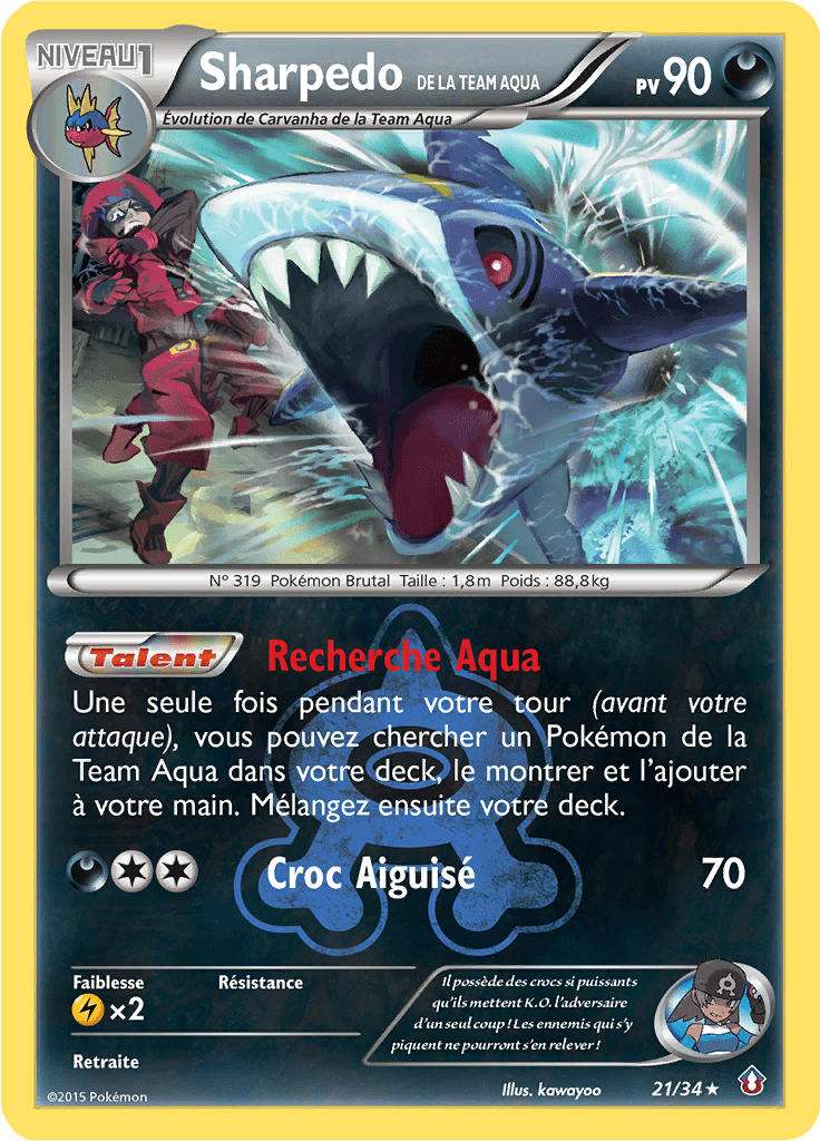 Sharpedo de la Team Aqua - Double Danger - 021 - Holographique rare