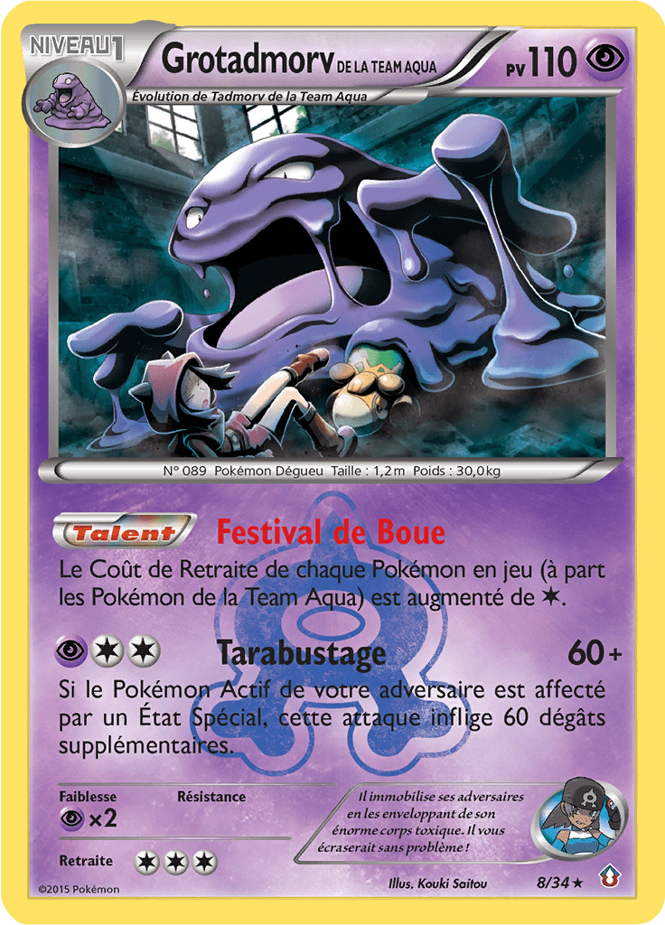 Grotadmorv de la Team Aqua - Double Danger - 008 - Holographique rare