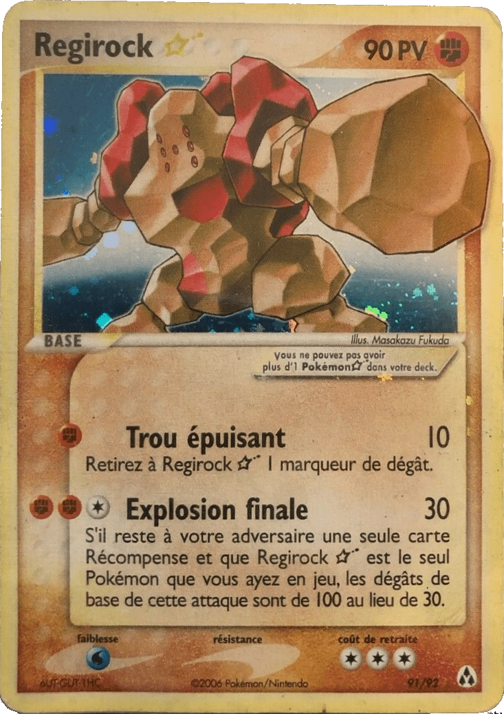 Regirock ☆ - EX Créateurs de légendes - 91 - Holographique gold star