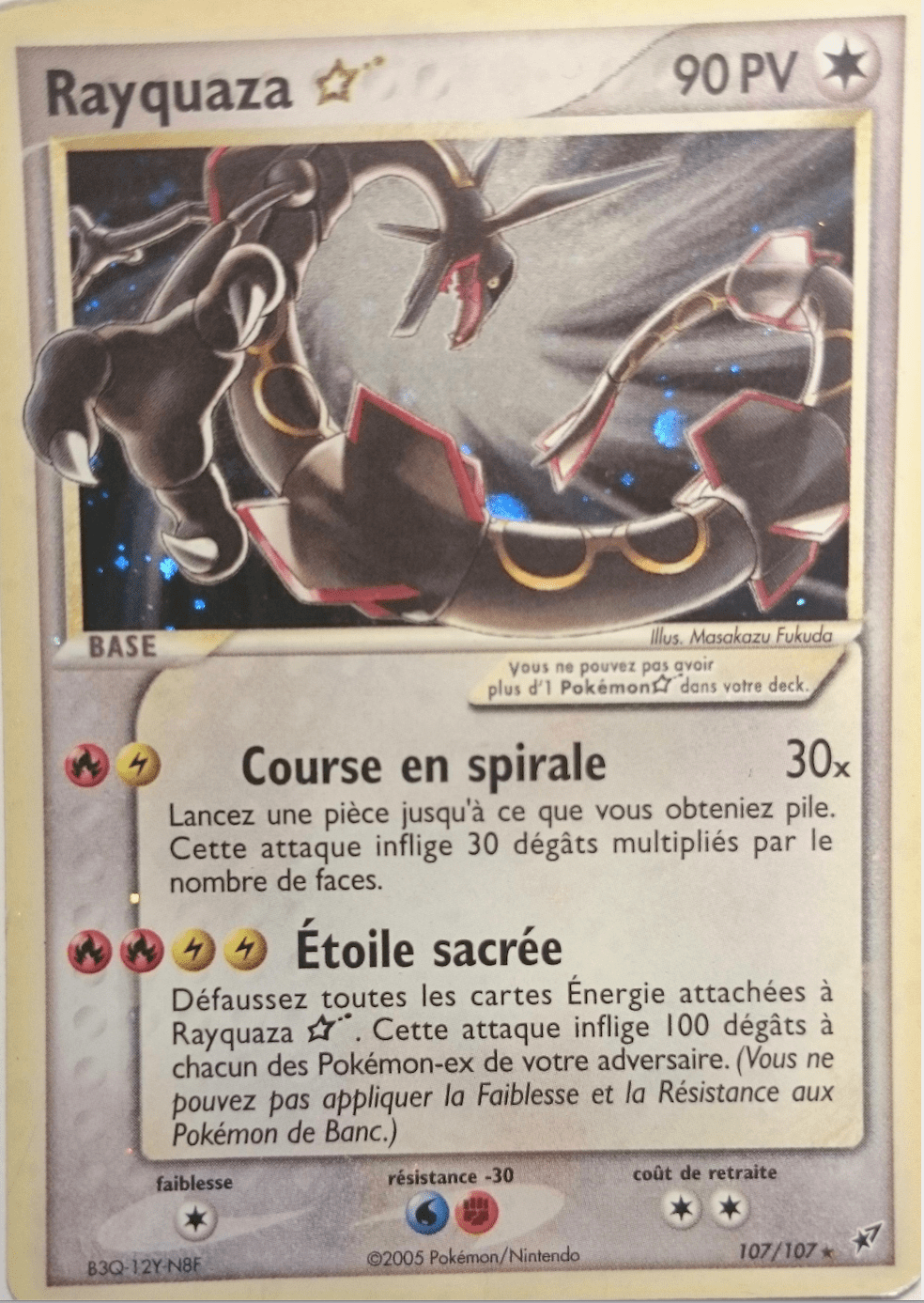 Rayquaza ☆ - EX Deoxys - 107 - Holographique gold star