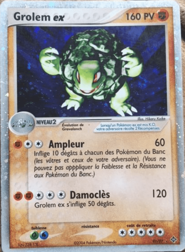 Grolem ex - EX Dragon - 91 - Holographique ex rare