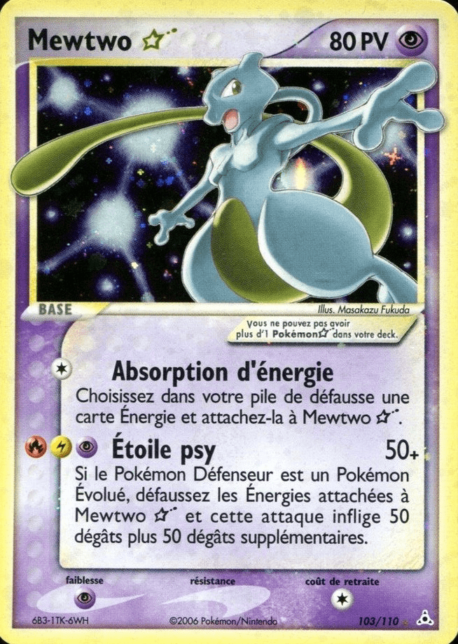 Mewtwo ☆ - EX Fantômes Holon - 103 - Holographique gold star