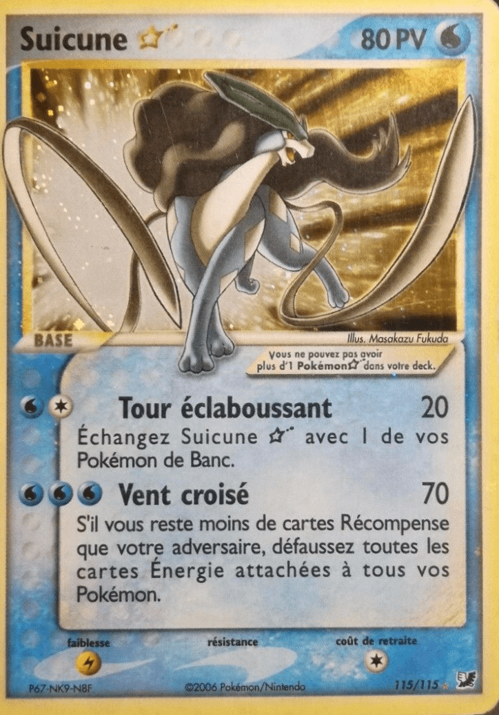 Suicune ☆ - EX Forces Cachées - 115 - Holographique gold star