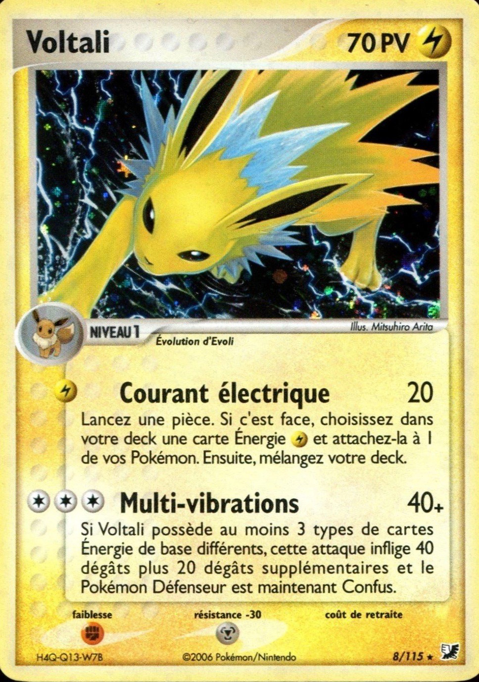 Voltali - EX Forces Cachées - 8 - Holographique rare