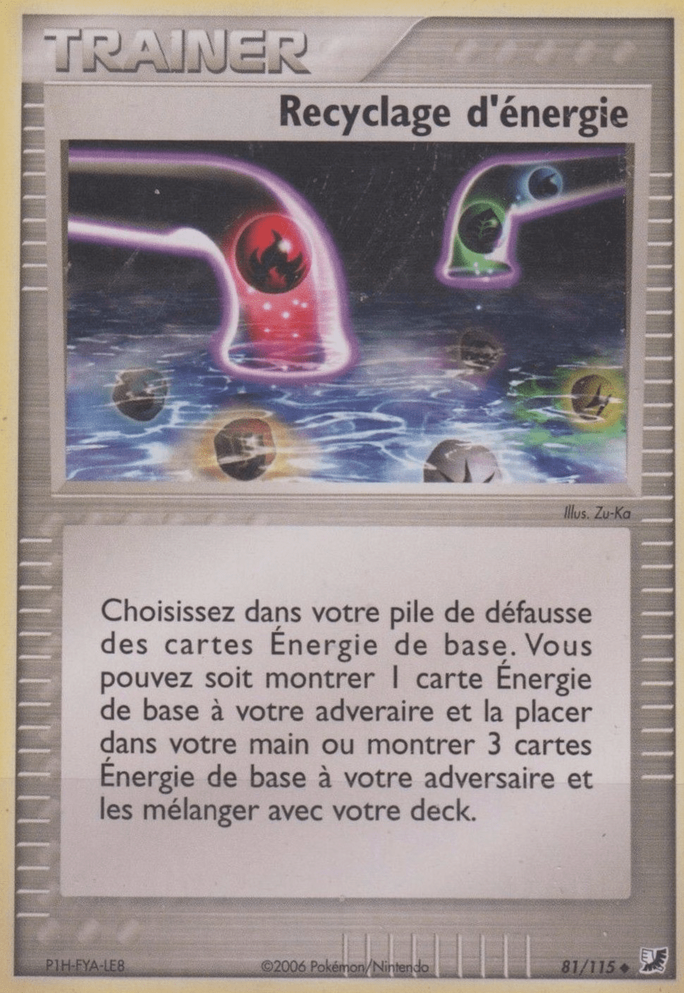 Recyclage d'énergie - EX Forces Cachées - 81 - Peu commune
