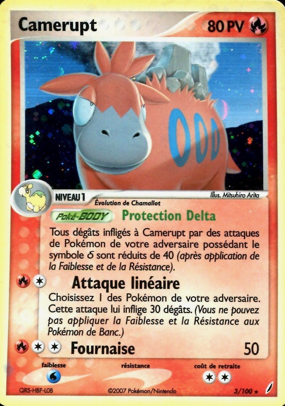 Camerupt - EX Gardiens de Cristal - 3 - Holographique rare